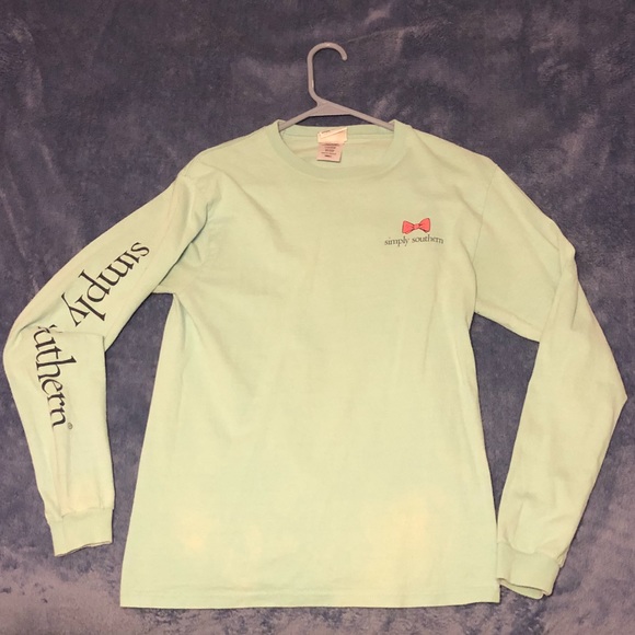 Simply Southern Tops - Light Teal simply southern long sleeved t-shirt